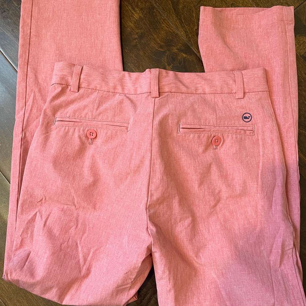 Vineyard Vines Boy’s Performance Golf Pants Red/Pink